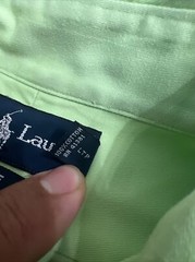 Polo Ralph Lauren Shirt Men’s Large Yellow Green Short Sleeve Blake 100% Cotton