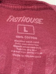 FASTHOUSE – Men’s Short Sleeve L – LARGE – Burgundy – FAST HOUSE F/H Hot Wheels