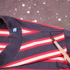 Vintage Polo Ralph Lauren Red & Blue Striped L/S T-shirt – Large – Made in USA
