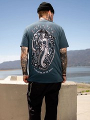 Sullen Men’s Sea Spoils Short Sleeve Premium T-shirt Tattoo Style Mermaid Tee