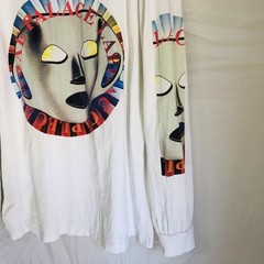 Palace Shirt Mens XL White Flat Stancey Longsleeve Skateboard Graphic Mask Art