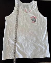 Dixxon Company Tank Top Mens Large White Graphic Tee Wolves Gorp Core Hiking