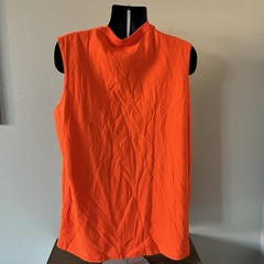 Carhartt Shirt Mens XL Bright Orange Pocket Sleeveless Workwear Tagless Tank Top