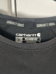 Carhartt Force Relaxed Fit Black Pocket Tee Crew Neck Short Sleeve Men’s S
