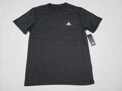 Adidas Men’s Tech Tee Short Sleeve Sports Training Shirt Black Space Dye Crew