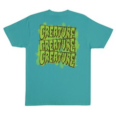 Creature Skateboards Shirt Logo Spill Jade Dome