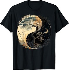 Yin Yang Tree of Life Sun Moon Duality T-Shirt Unisex – H217