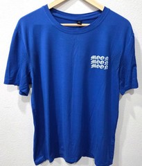 Romwe Mens Royal Blue Graphic Print Oversized T-Shirt Size S