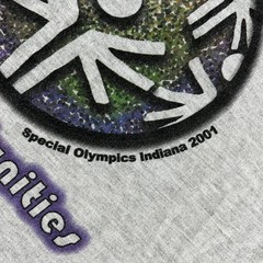 Vintage Special Olympics Indiana Shirt Mens Medium Kaleidoscope 2001 Graphic Tee