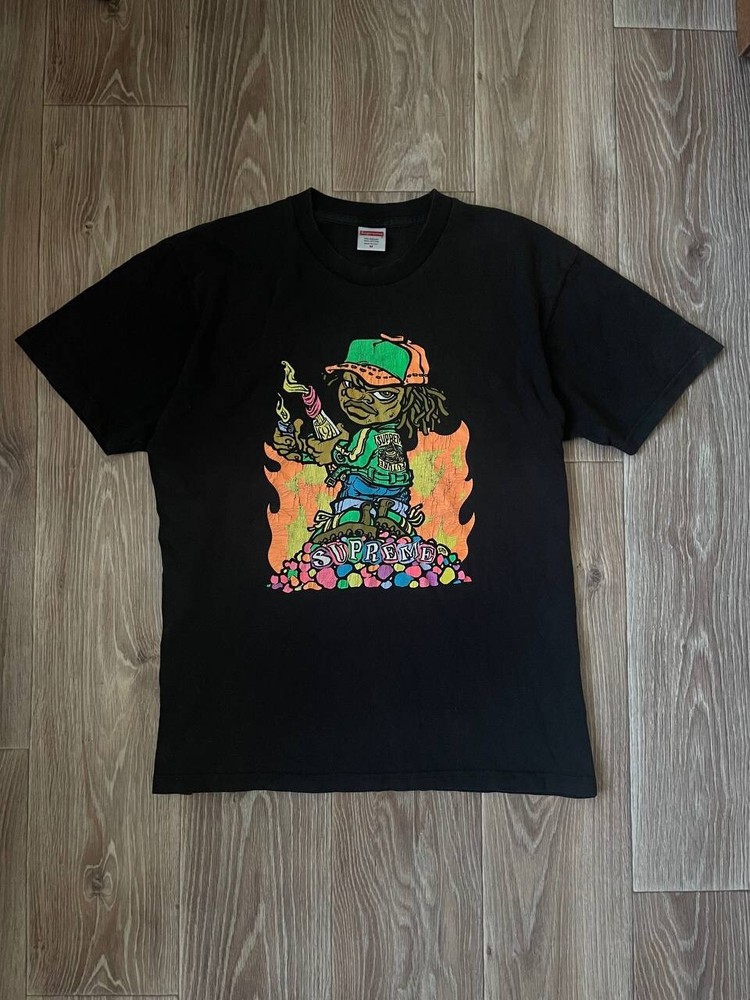 Supreme Molotov Kid Andy Howell Mens Tee Shirt Black SS19 Size Medium Pre Owned