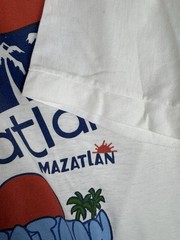 Vintage Destination Location Mazatlan Mexico Single Stitch White Mens Large 90s