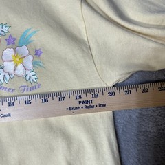 Vintage Summer Floral TShirt Adult Large Yellow Hawaiian Grandmacore Y2K 90s