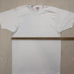Vintage 50s Hanes Blank White T-Shirt Faded Distressed Workwear Farm Grunge