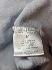 Brooklyn Cloth Men’s M Gray Cotton Crew Neck Short Sleeve T-Shirt