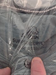Surfside Supply Sean Ultra Soft Classic Henley Aqua Heather NWT MSRP $85 Large
