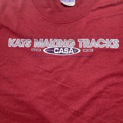 Hanes Red Graphic T-Shirt Kats Making Tracks CASA 2003 Size XL
