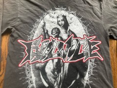 Evil Vice T-Shirt Mens Size Medium Long Sleeve Double Sided USA Made Faded