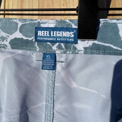 Reel Legends Performance Outfitters Fishing Graphic Shorts Size XL