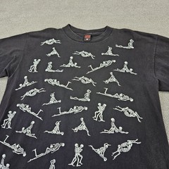Fashion Victim Skeletons Men’s XL Shirt Vintage 90s Glows In The Dark Tee Boning