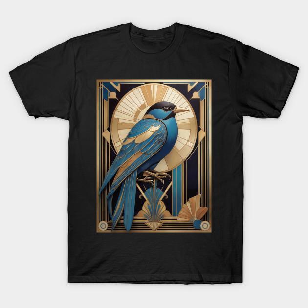 Art Deco Bird T-Shirt S-5XL Fast Shipping