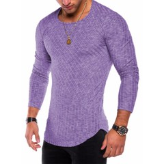 Zonbailon men’s t-shirt solid color crew neck slim fit quick dry long sleeve