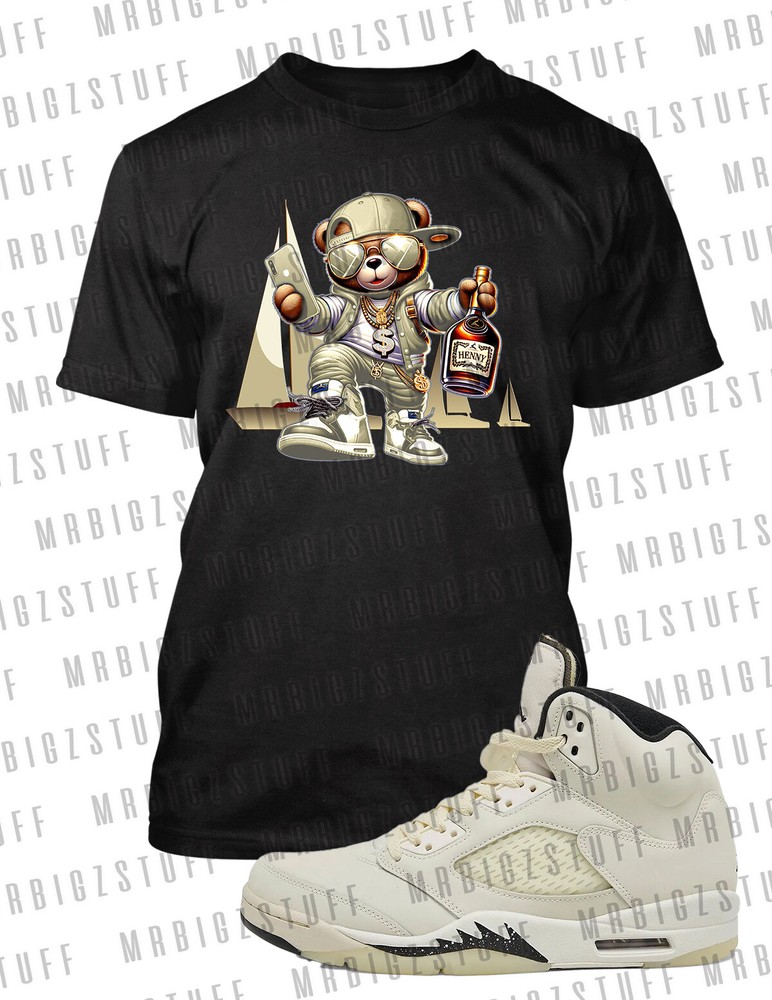 Mens Henny Bear Tee Shirt Match J5 Retro SE Sail Graphic Pro Club Shaka Big Tall