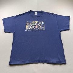Vintage Street Fighter T-Shirt Mens XL Blue Capcom Pixel Life Full Choices y2k
