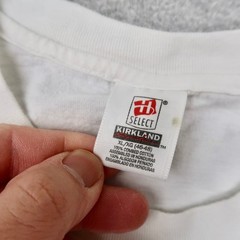 Kirkland Signature Select Mens XL White Combed Cotton Crewneck T-Shirt 4186
