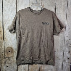 JEDCO Busch Light Ducks Hunting Graphic T-Shirt Brown Adult Medium Beer Tee