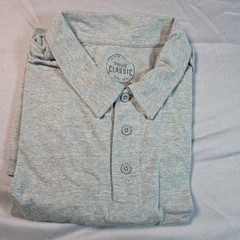 True Classic Polo (2 pack) large L Light Heather Gray, Navy