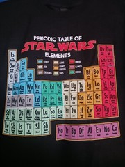Star Wars Periodic Table of Elements Black Graphic T-Shirt Men’s Sz. S Unisex