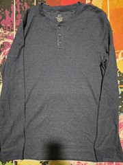 George Brand Men’s Relaxed Fit Thermal Henley Long Sleeve Size XLT