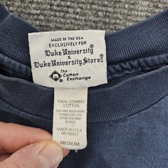 Vintage 80s Duke University T Shirt Size Medium RARE Cotton Exchange USA made