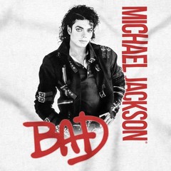 Michael Jackson Bad MJ Music Album Cover Womens or Mens Crewneck T Shirt Tee