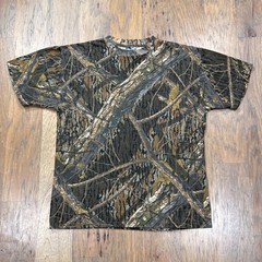 Vintage Mossy Oak Shirt Mens L Brown Shadow Branch Camo Cotton Outdoors Hunting