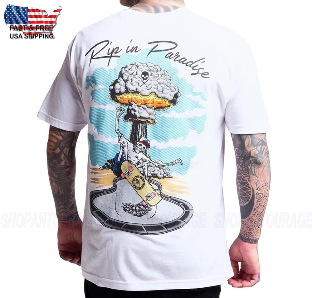 Sullen RIP In Paradise Premium Fit SCM7989 New Short Sleeve T-shirt For Men