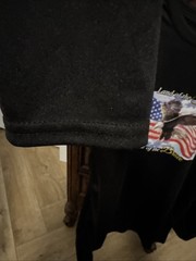 Patriotic Long Sleeve Shirt Land Of The Free American Flag Black Men L Stretch