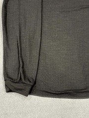 George Henley Shirt Mens Medium Black Ribbed Cuff Long Sleeve Streetwear Casual