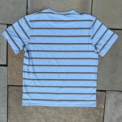 Light Blue Heather Varied Stripe Pima Cotton T-shirt