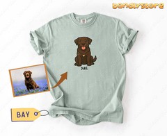 Custom Pet Portrait Comfort Tee Personalized Dog Cat Photo Shirt Gift Idea