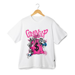 Coming Up Money Bag Graphic T-Shirt – Hip Hop Streetwear Dollar Tee