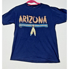 Vtg 90s Soffe’s Choice Arizona Feather Tee Medium Southwest Boho USA