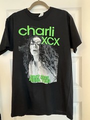Charli XCX BRAT 2025 Arena Tour Double-Sided Graphic Tee Black L – Lyfe Ke