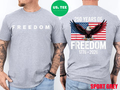 250 Years 1776-2026 Vintage 250th Birthday 4th of July Flag Front Back T-Shirt