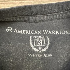 American Warrior Patriot Shirt USA Flag Soldier Tee Military Veteran Black Large