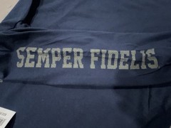 UNITED STATES MARINES USMC “SEMPER FIDELIS” Blue Long Sleeve T-Shirt – Sz M