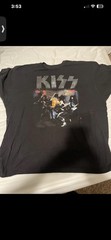 Kiss Rock Band Graphic Spell out Black T Shirt grunge Size XXL – Flaws 2xl