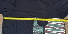 Universal Works T Shirt Mens Size Large Pocket Tee Navy Blue Geometric Pattern