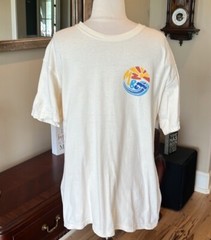Comfort Colors Beach Tee Shirt Mens Medium Womens Short Sleeve Beige