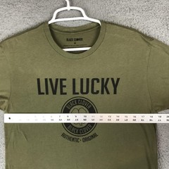 Black Clover Shirt Mens Medium Green Live Lucky Clover Graphic Tee Tagless